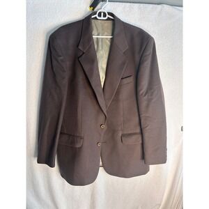 Franco Tassi Mens Brown Wool Cashmere Blend Blazer Sport Coat 42R Made in Canada
